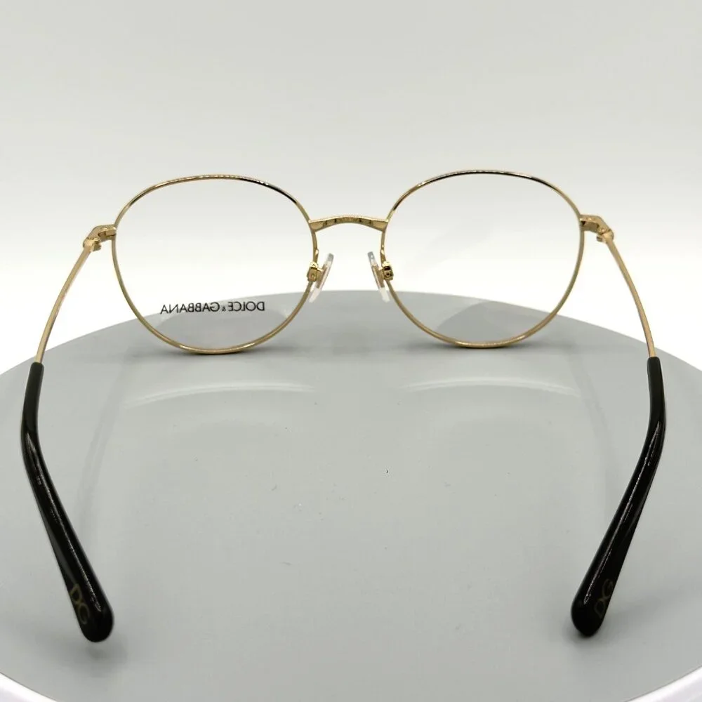 Dolce & Gabbana Eyeglasses Frames DG1334 Gold Black Wire Frame 53-18-140